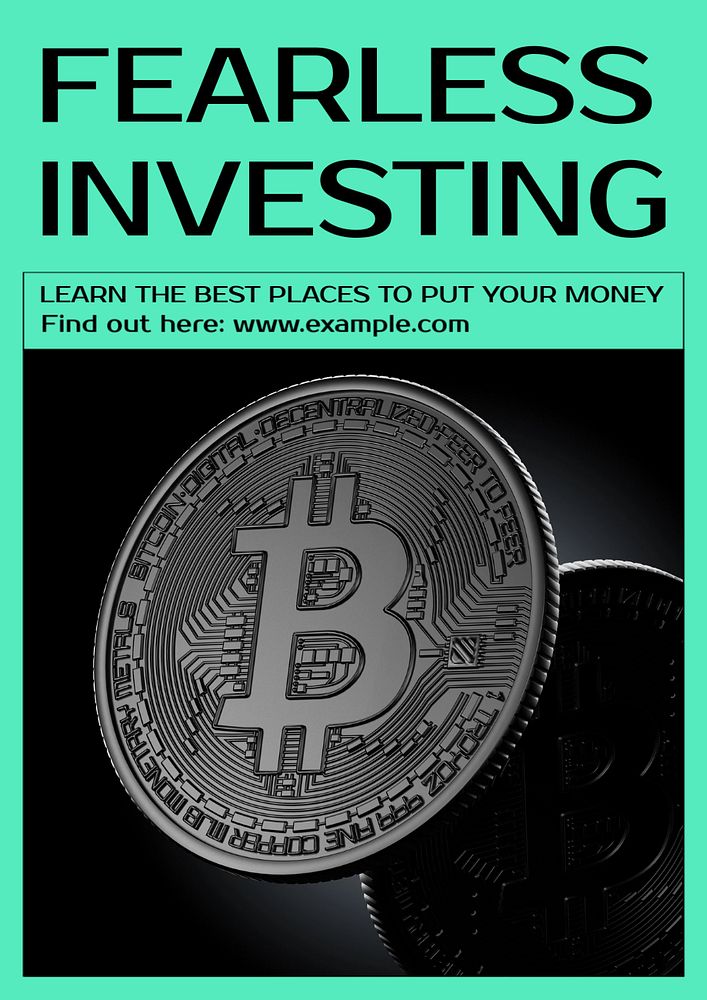 Investing  poster template, editable text and design