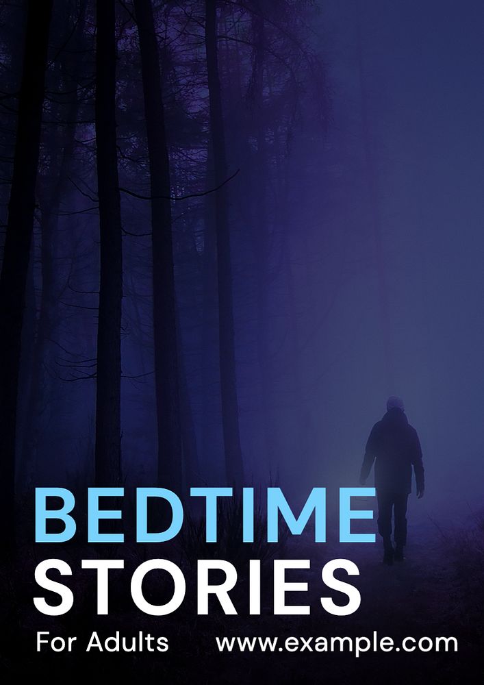 Horror stories poster template, editable text and design