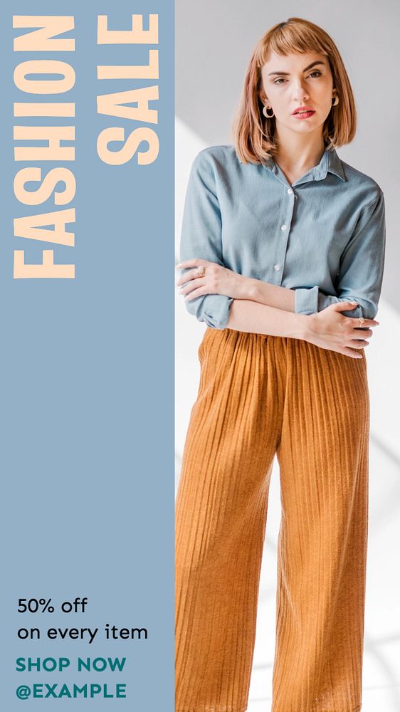 Fashion sale Instagram story template, editable text