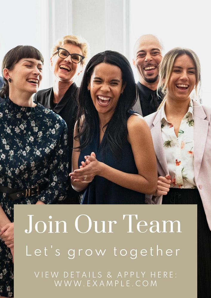 Join our team  poster template, editable text and design