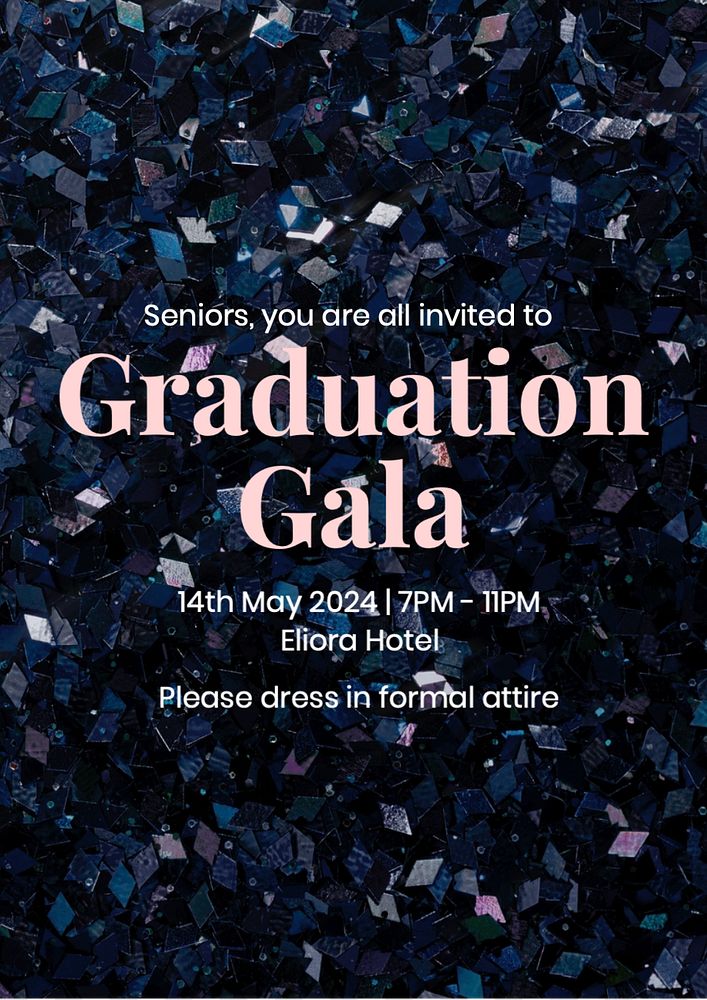 Gala night poster template, editable text and design