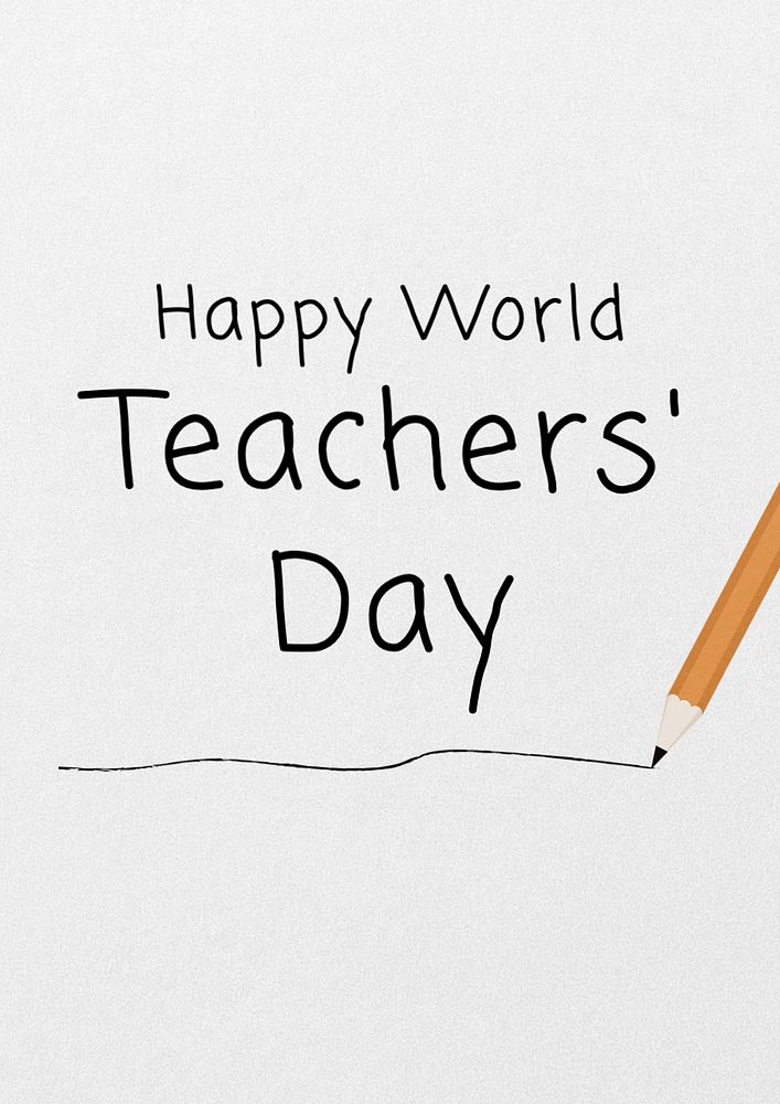 World teachers' day poster template, editable text and design