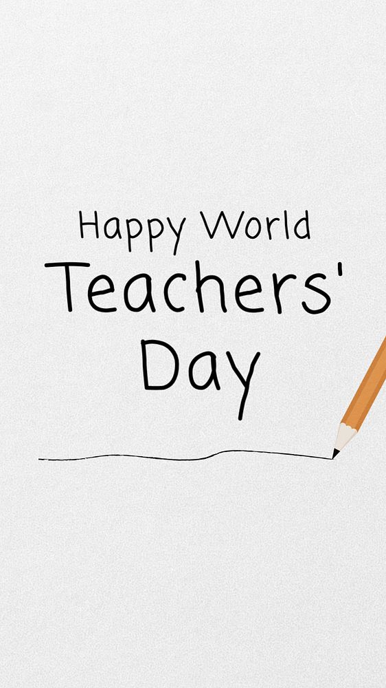 World teachers' day Instagram story template, editable text