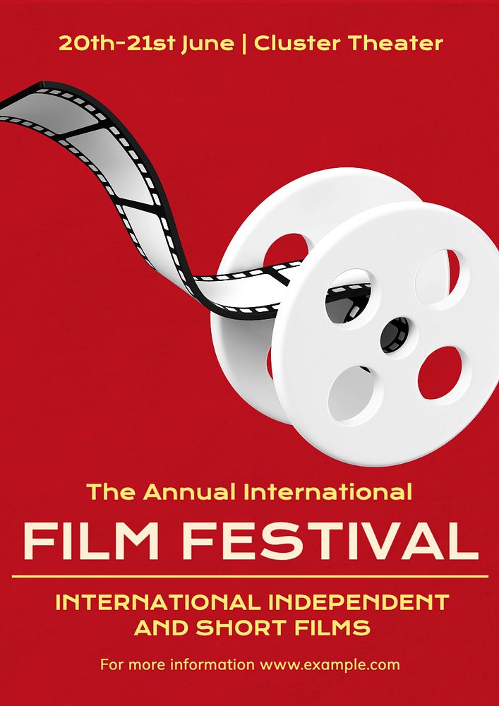 Film festival  poster template, editable text and design