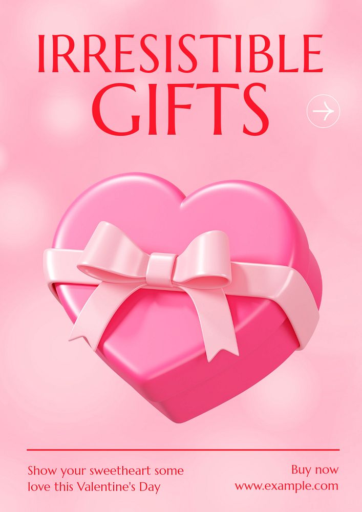 Irresistible gifts  poster template, editable text and design