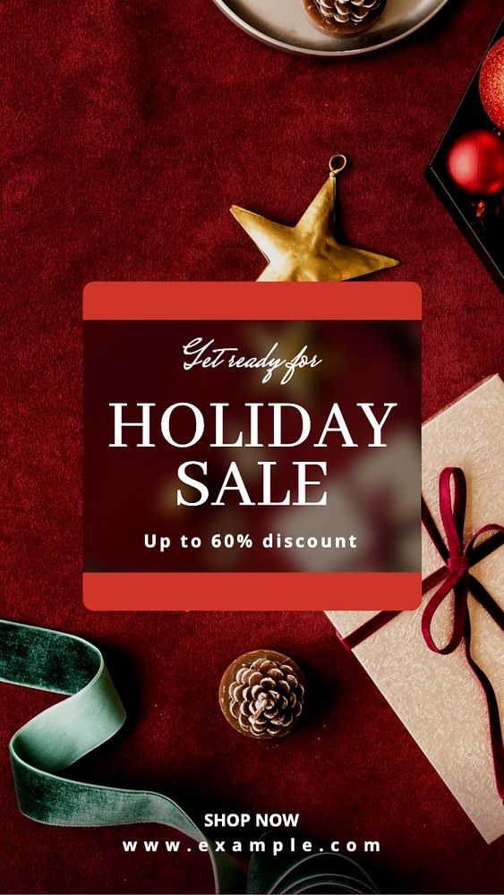 Holiday sale  Instagram story template, editable text