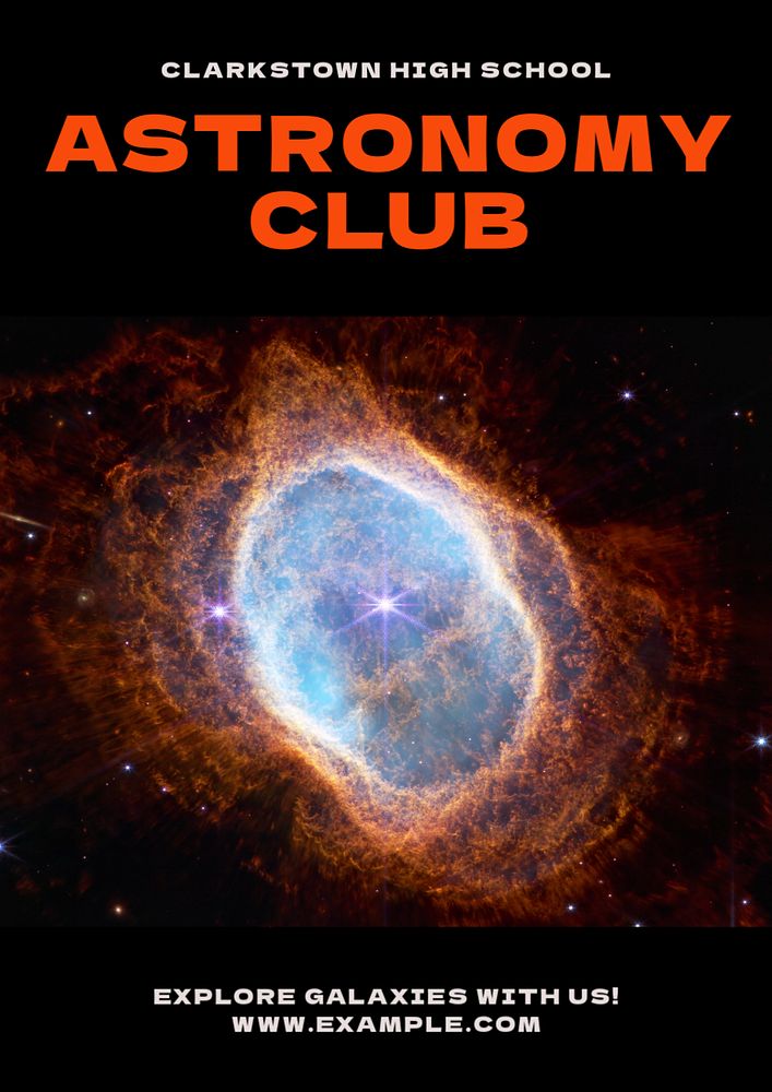 Astronomy club  poster template, editable text and design