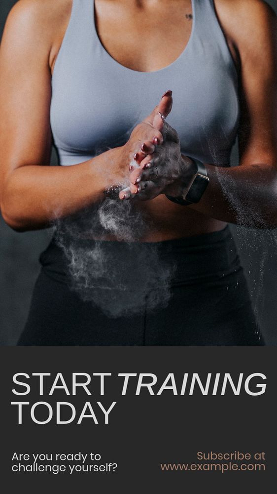 Training & fitness  Instagram story template, editable text