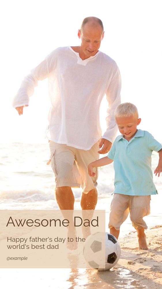 Awesome dad  Instagram story template, editable text