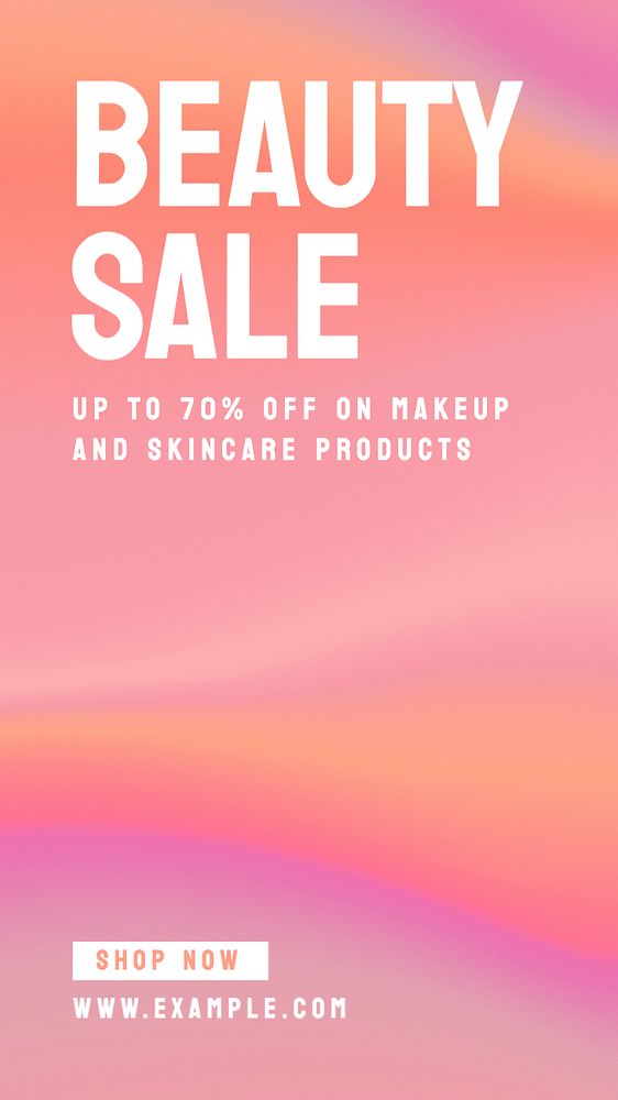 Beauty sale Instagram story template, editable text