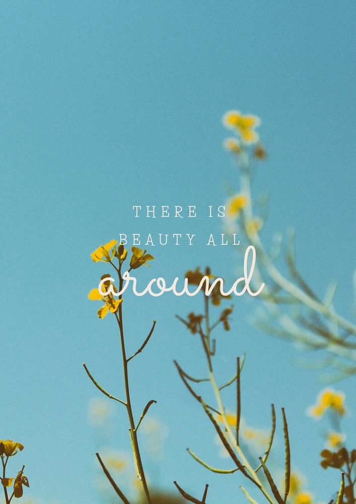 Beauty quote  poster template, editable text and design