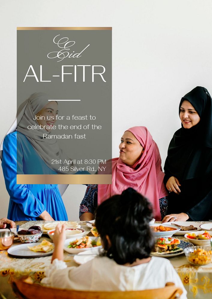 Eid al-Fitr  poster template, editable text and design