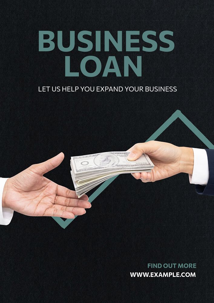 Business loan  poster template, editable text and design