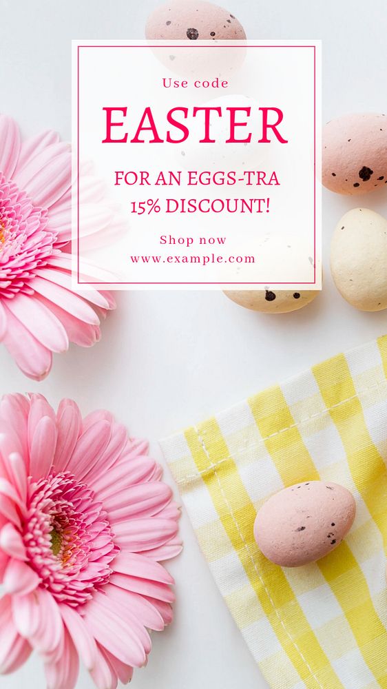 Easter sale  Instagram story template, editable text