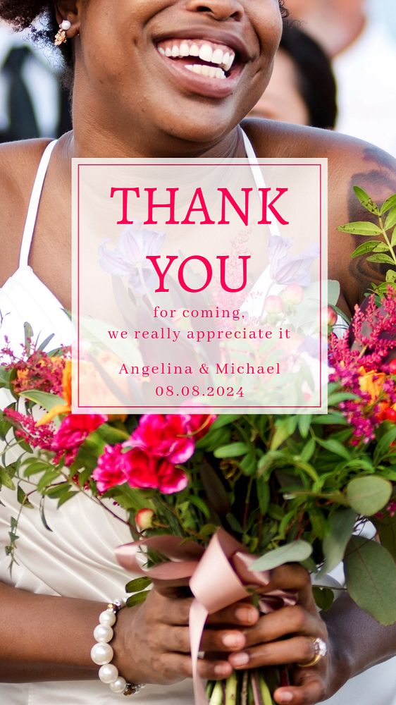 Thank you  Instagram story template, editable text