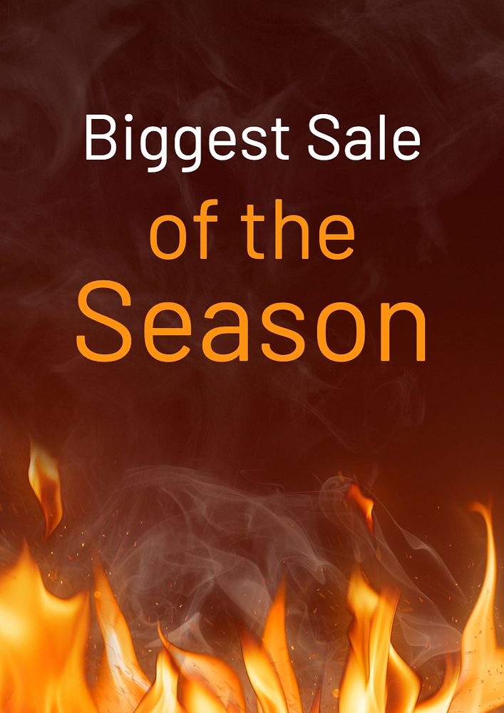 Big sale poster template, editable text and design