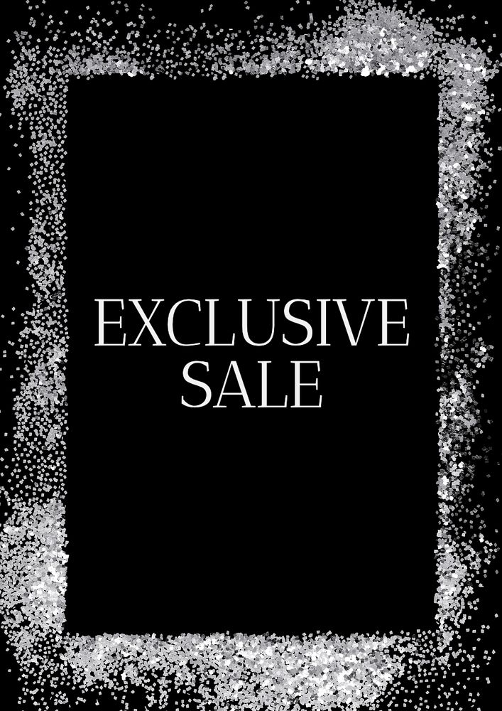 Exclusive sale poster template, editable text and design