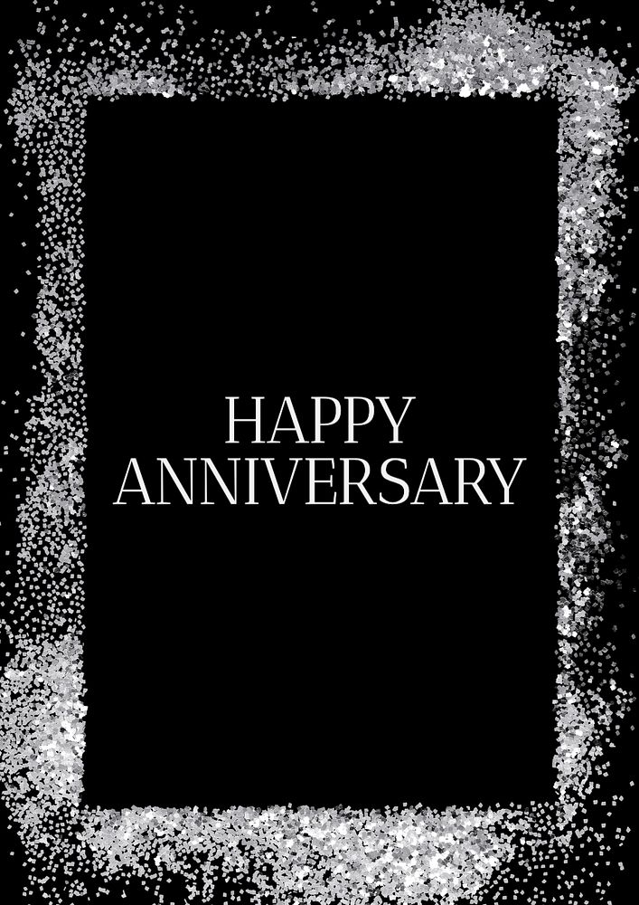 Happy anniversary poster template, editable text and design