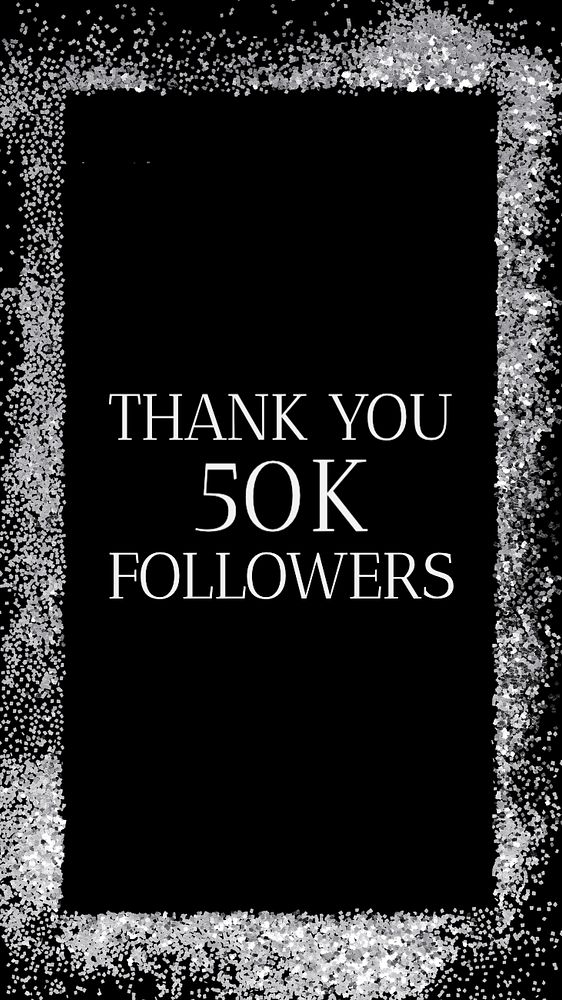 Thank you followers Instagram story template, editable text