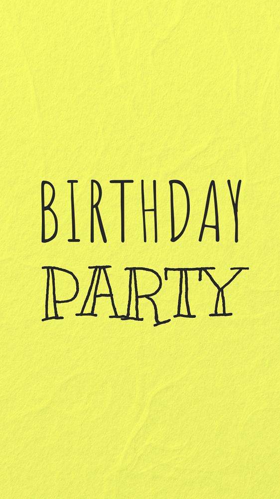 Birthday party Instagram story template, editable text