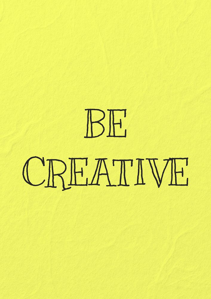 Be creative poster template, editable text and design