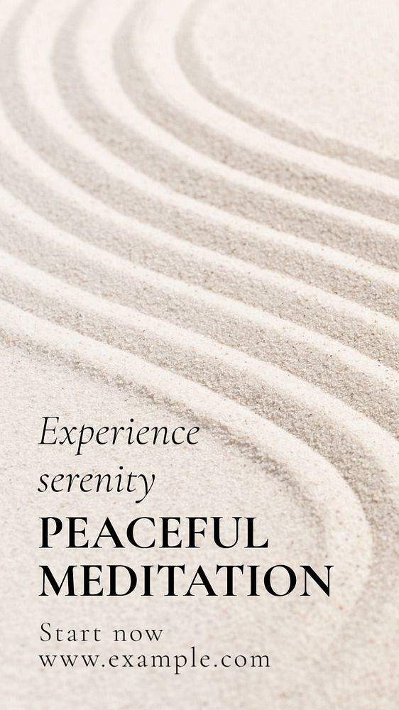 Peaceful meditation Instagram story template, editable text