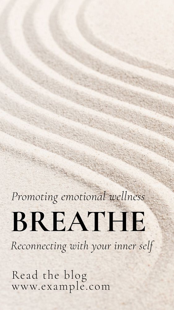 Breathe Instagram story template, editable text