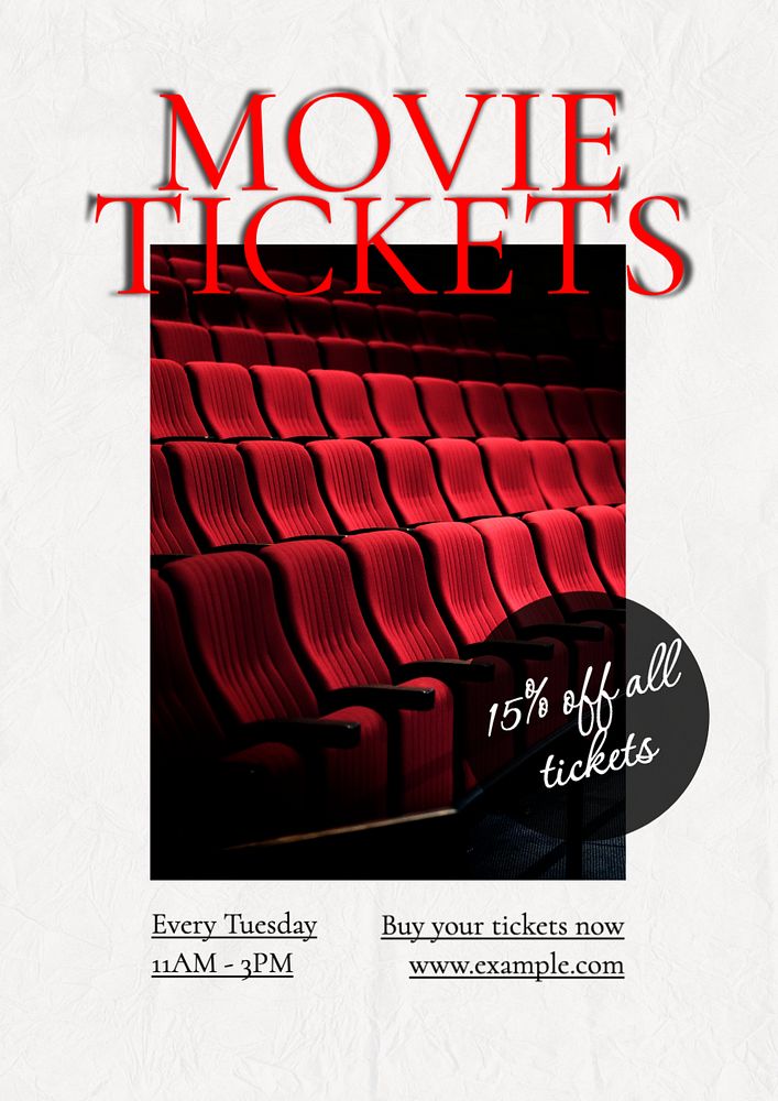 Movies special offer poster template, editable text and design