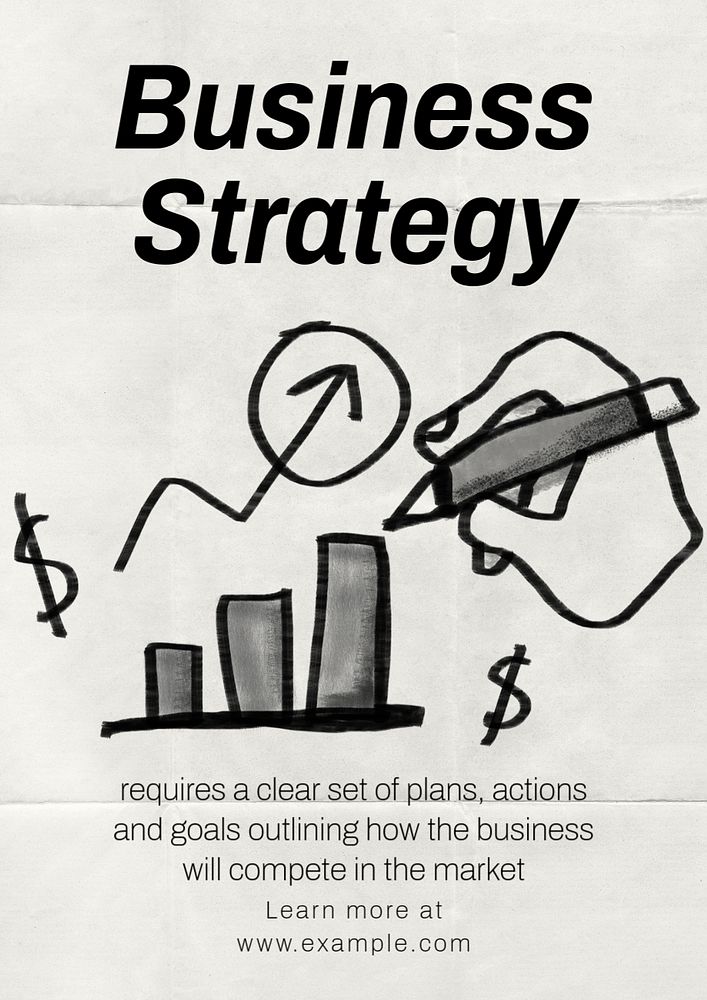 Business strategy  poster template, editable text and design