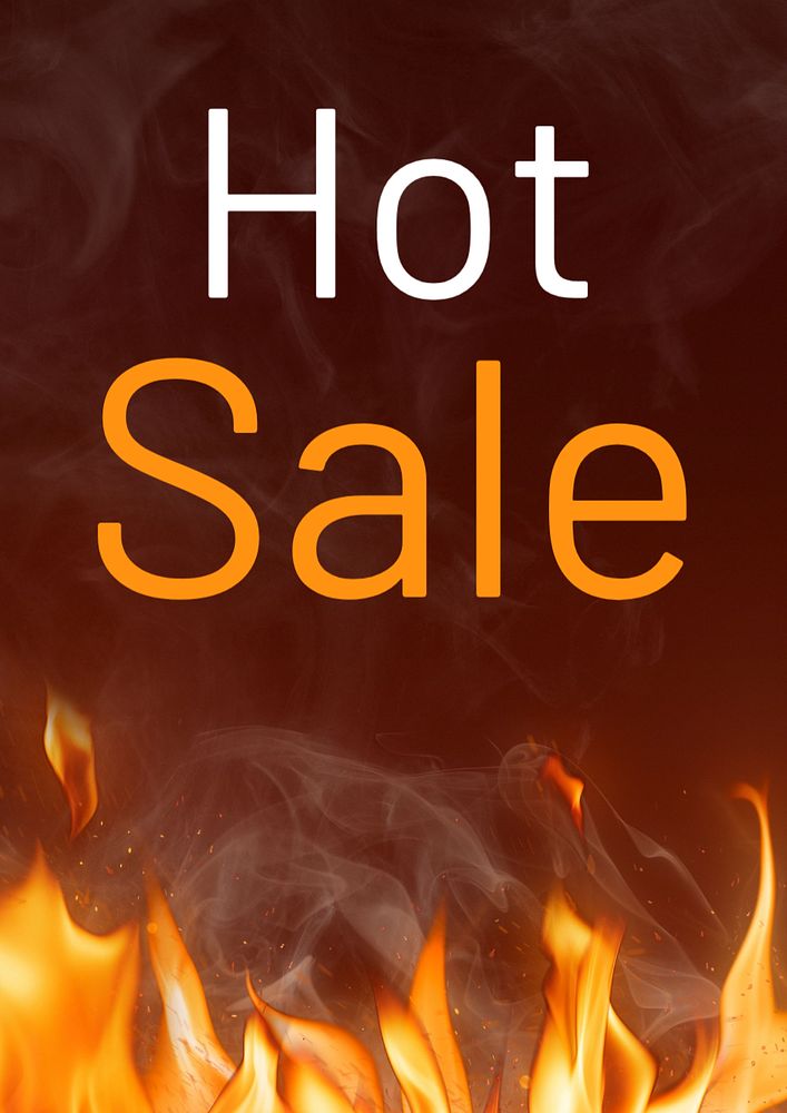 Hot sale poster template, editable text and design