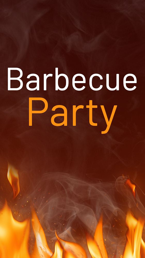 BBQ party Instagram story template, editable text