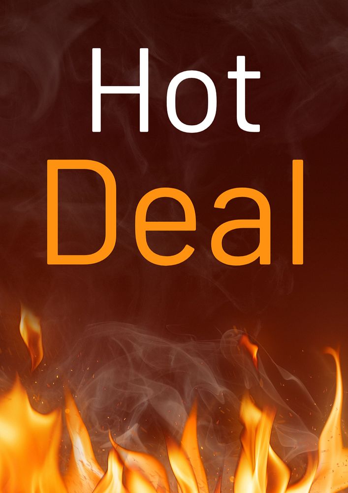 Hot deal poster template, editable text and design