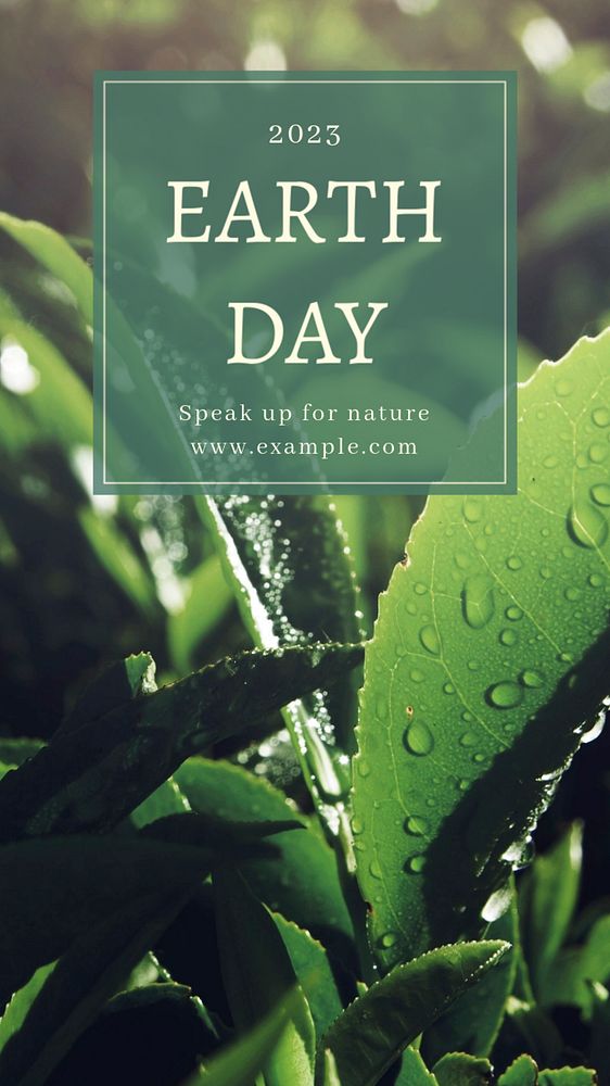 Earth day  Instagram story template, editable text