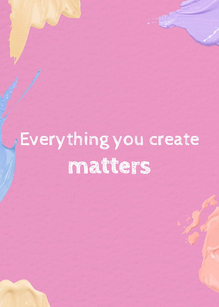 Everything matters poster template, editable text and design