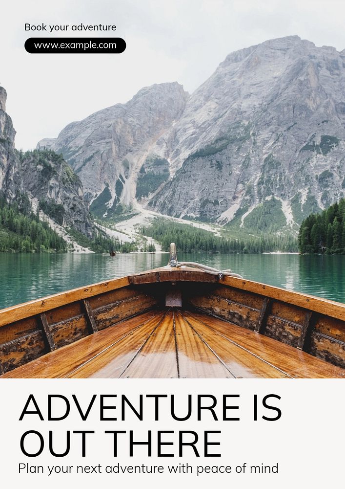 Adventure is out there  poster template, editable text and design