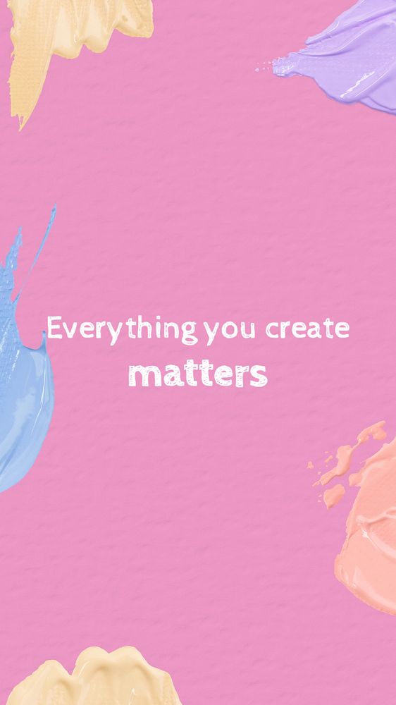 Everything matters Instagram story template, editable text