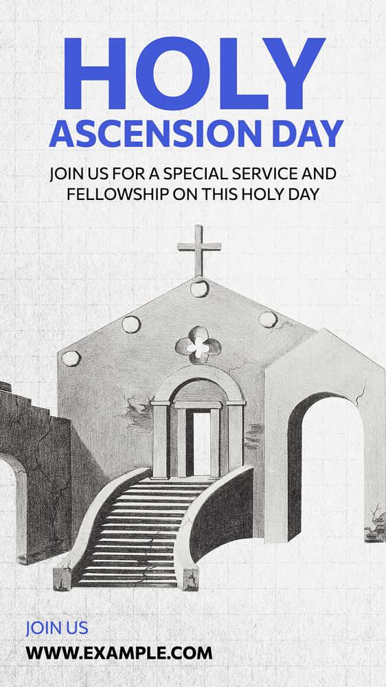 Holy ascension day Instagram story template, editable text