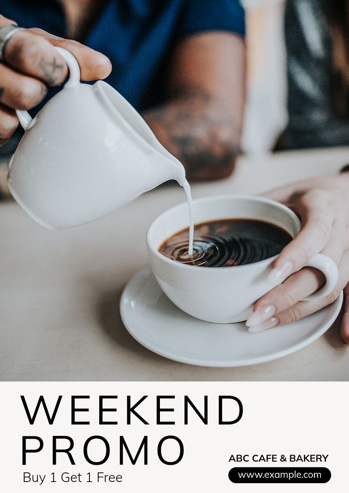 Weekend promotion  poster template, editable text and design