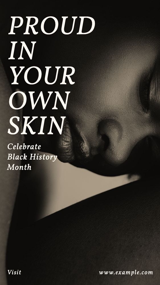 Black history month Instagram story template, editable text