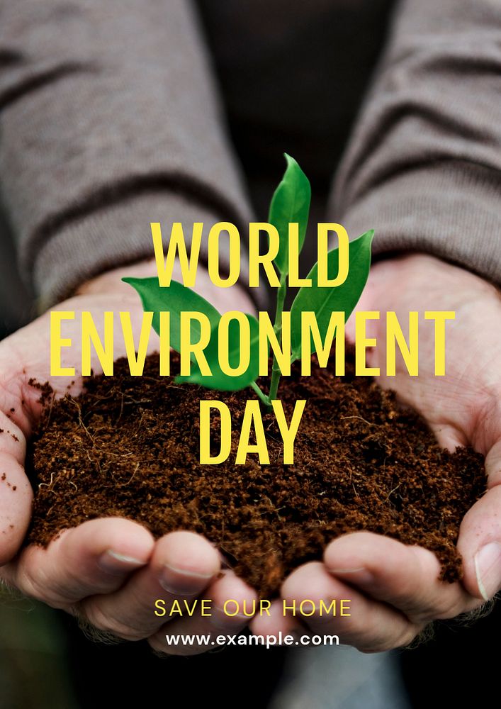 World environment day  poster template, editable text and design