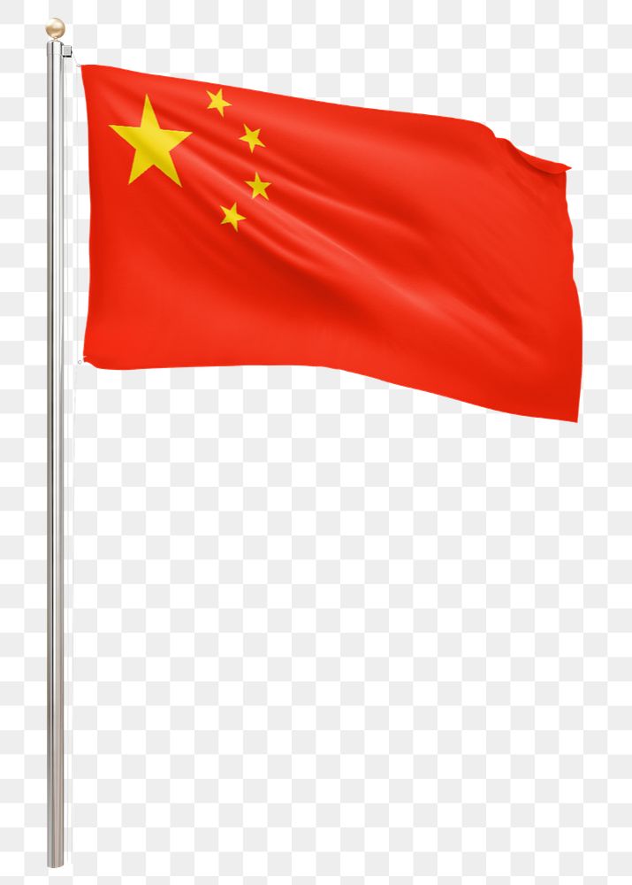 Editable Chinese flag mockup