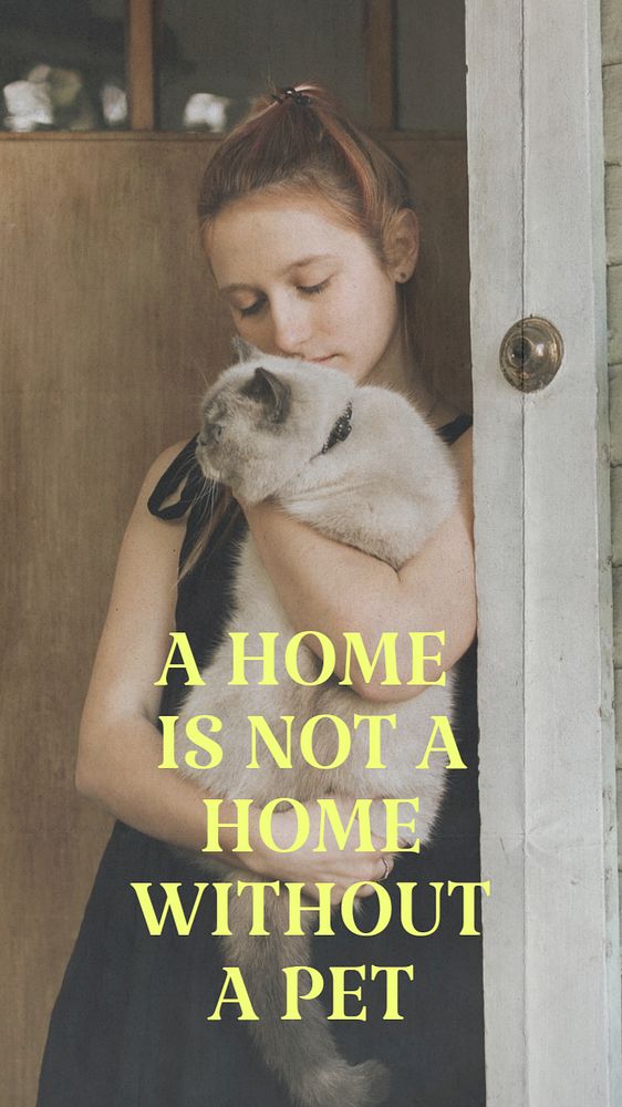 Pet quote  Instagram story template, editable text