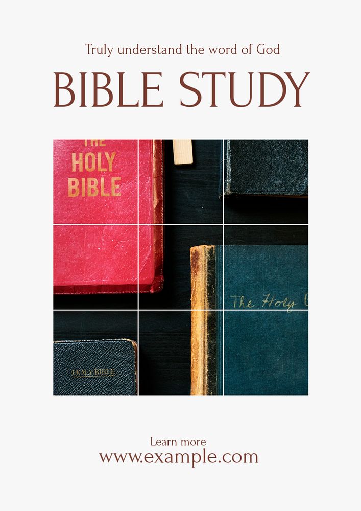 Bible study  poster template, editable text and design