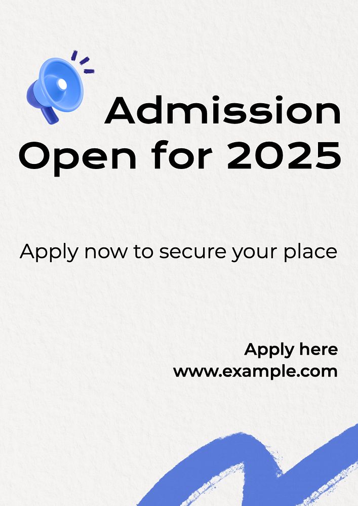 Admission open poster template, editable text and design