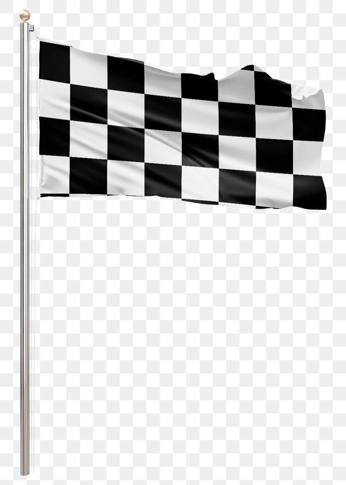 Car racing flag mockup, editable design