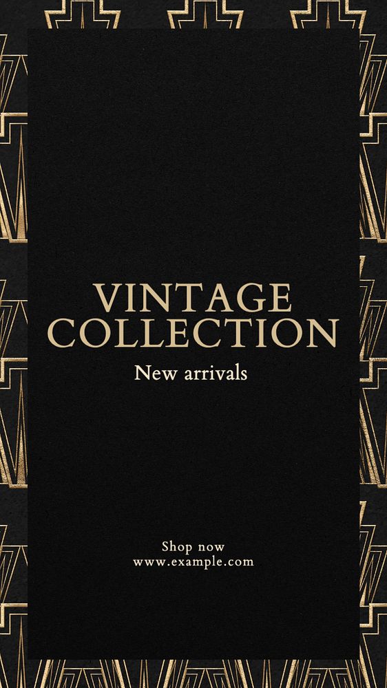 Vintage collection Instagram story template, editable text