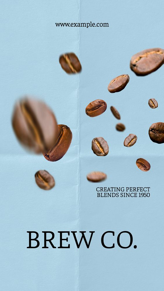 Creating perfect blends Instagram story template, editable text