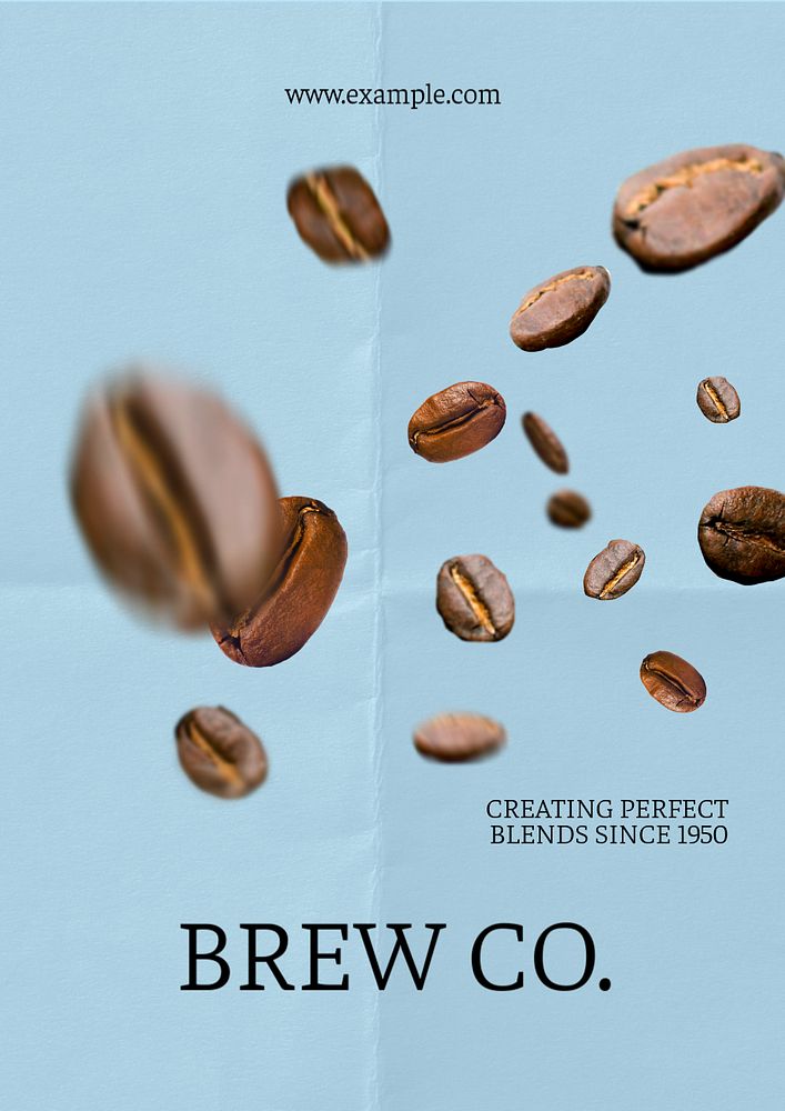 Creating perfect blends poster template, editable text and design