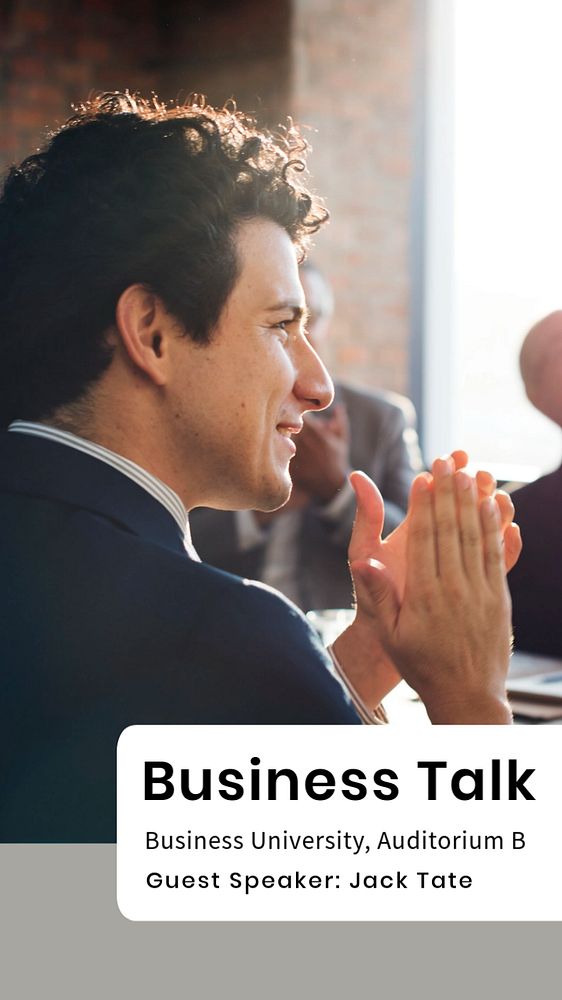 Business talk  Instagram story template, editable text