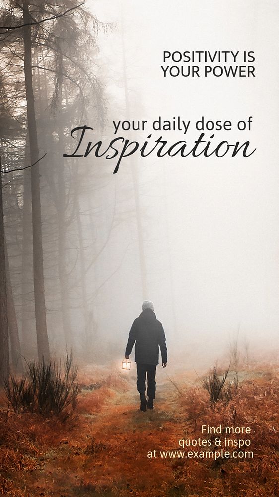 Inspiration  Instagram story template, editable text